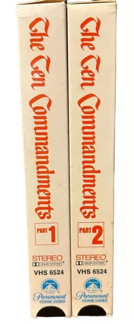 Vhs The Ten Commandments Parts And Original Heston Brynner