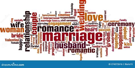 Marriage Word Cloud Stock Vector Illustration Of Interpersonal 274372616