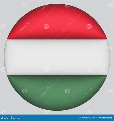 3d Flag Of Hungary On Circle Stock Illustration Illustration Of North