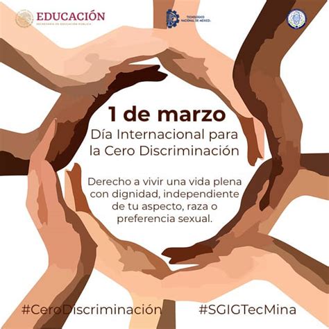 DÍA INTERNACIONAL PARA LA CERO DISCRIMINACIÓN TecNM Instituto