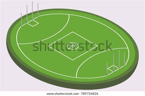 Isometric Field Australian Football Isolated Image Stock Vector ...