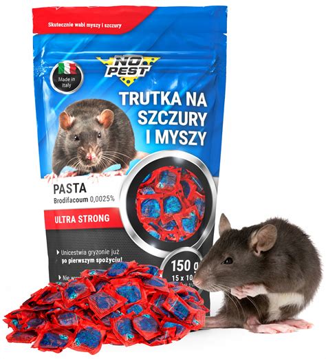 TRUTKA TRUCIZNA NA MYSZY SZCZURY GRYZONIE BRODIFAKUM PASTA NO PEST 150G