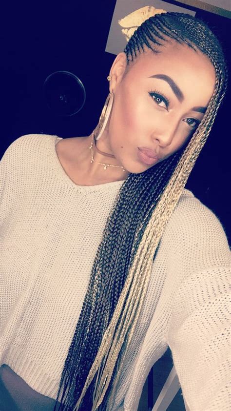 Two Toned Lemonade Braids Black Hair Tribe