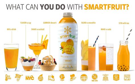 Amazon.com : Smartfruit Mellow Mango + Immunity, 100% Real Fruit Purée ...