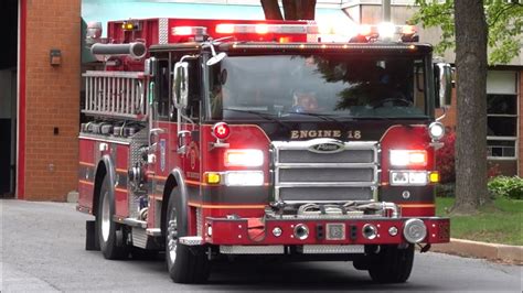 Baltimore County Fire Department Engine 18 And Truck 92 Responding Youtube