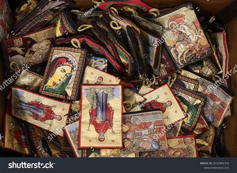 Religious Christian Souvenirs Gold Silver Orthodox Stock Photo ...