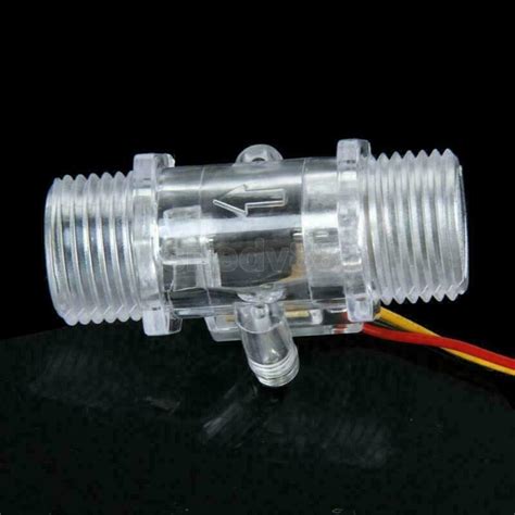 Clear G1 2 Water Flow Hall Sensor Switch Flow Meter Flowmeter Counter 1 30l Min Ebay