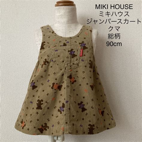 Mikihouse Miki House ミキハウス ジャンパースカート クマ 総柄 90cmの通販 By Momotaro0414s