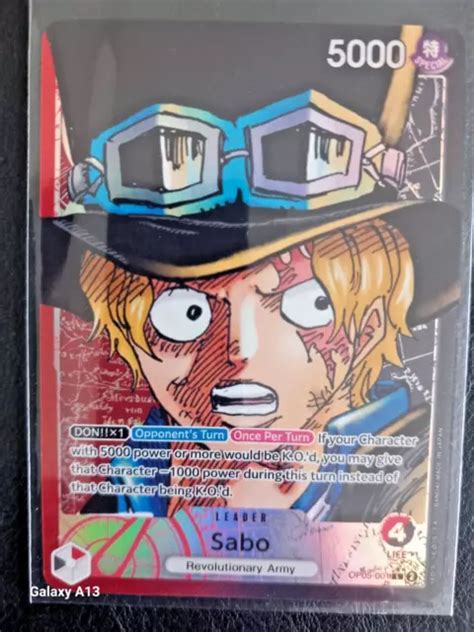 One Piece Tcg Sabo Op05 001 L Alternate Art Eng Nm M Eur 40 00