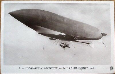 Airship Dirigible Blimp Realphoto French Aviation Postcard Le