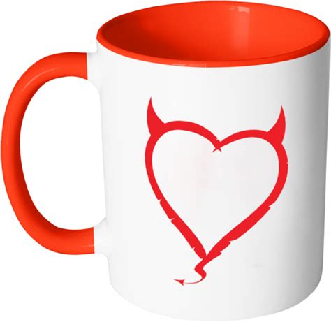 Download Devil Horns Heart Color Accent Coffee Mug Black Devilish