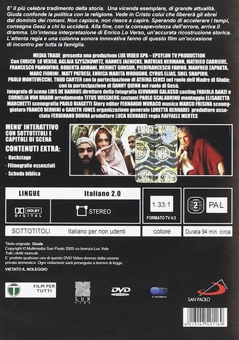 Storie Della Bibbia Giuda Dvd Film Di Raffaele Mertes Elisabetta