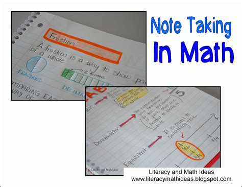 Literacy & Math Ideas: Note Taking in Math