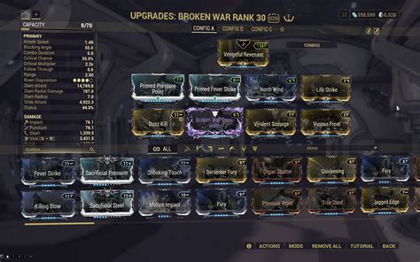 Excal Umbra Broken War Build Helpadvicetips Rwarframe