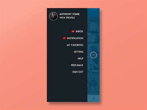 Side Menu by Nguyen Tran on Dribbble