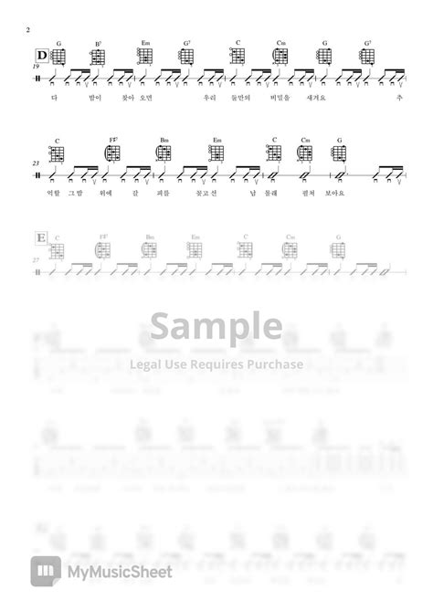 잔나비 주저하는연인들을위해 Guitar Tab 악보 By 서동욱