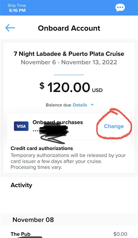 You Can Update Your Credit Card In The App Royal Caribbean Discussion