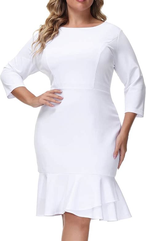 Hanna Nikole Womens Cocktail Dress Plus Size Party Elegant Business 3 4