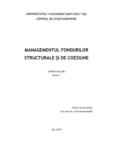 Pdf Managementul Fondurilor Structurale I De Coeziune Dokumen Tips