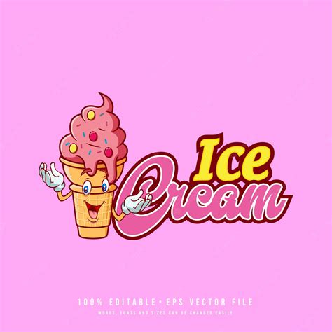 Premium Vector Ice Cream Logo Design Vector Editable Ice Cream Logo