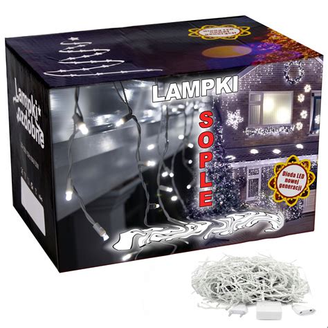 LAMPKI CHOINKOWE SOPLE LED KURTYNA BIAŁE ZIMNE 9401118358761 Cena