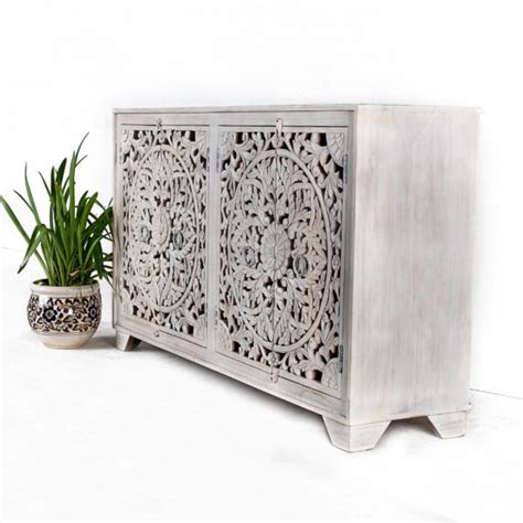 Carved Four Door Sideboard Chisel And Log