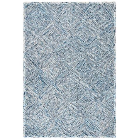 SAFAVIEH Capri Ivory Blue 6 Ft X 9 Ft Geometric Diamond Area Rug