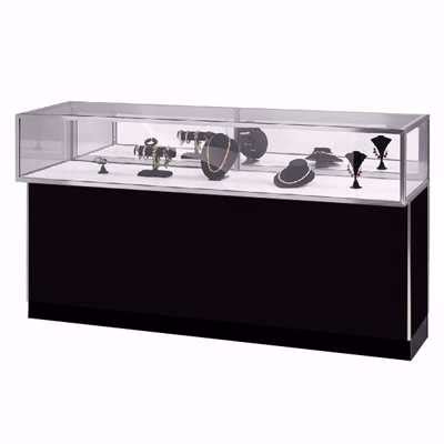 Ft Metal Framed Jewelry Showcase Black Display Warehouse Retail