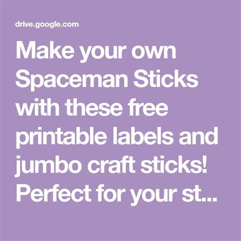 The Words Make Your Own Spaceman Sticks With These Free Printable