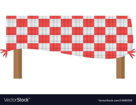 Picnic blanket isolated Royalty Free Vector Image