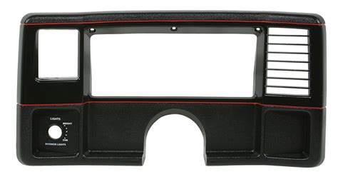 86 88 Monte Carlo El Camino Dash Instrument Face Plate Black W Red