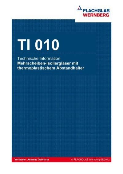 TI 010 Mehrscheiben Isolierglas Mit Thermoplastischem Abstandhalter