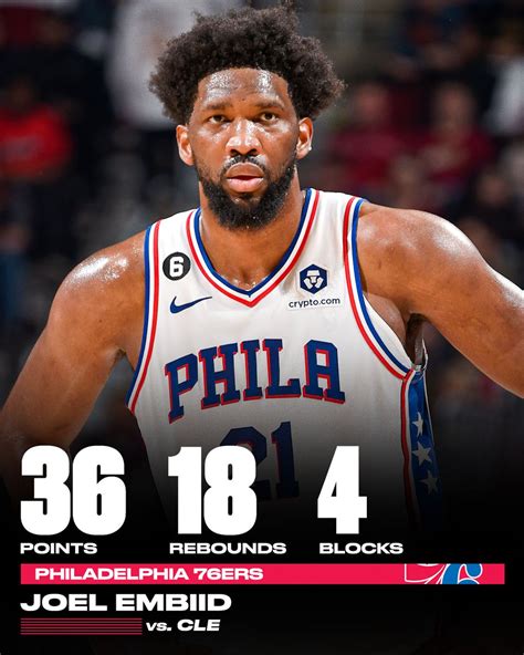 On Twitter Rt Espnnba Embiid Dominant He Is The First Player