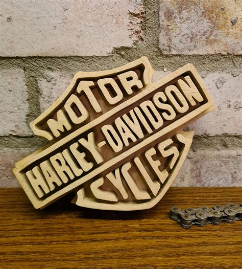 Harley Davidson Hand Crafted Wooden Sign Etsy