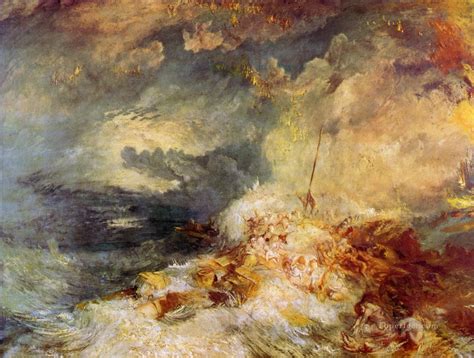 Fire at Sea Turner Painting in Oil for Sale