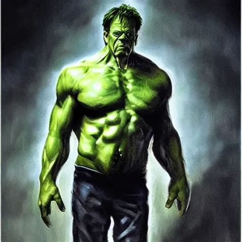 Steve Buscemi As Bruce Banner Turning Into The Hulk Stable Diffusion