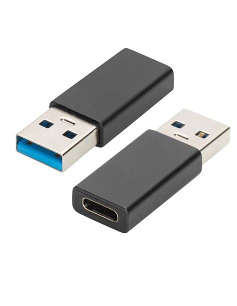 Ewent EW9650 cambiador de género para cable USB Type A USB Tipo C Negro