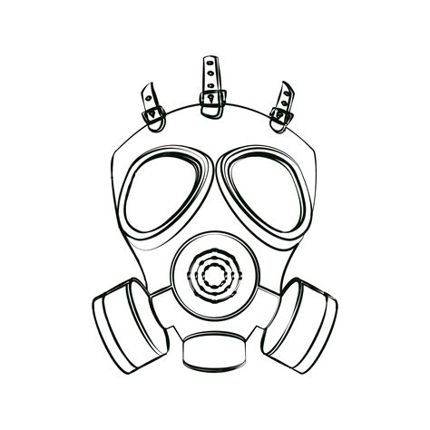 Premium Vector | Mask with respirator gas mask in postapocaly style