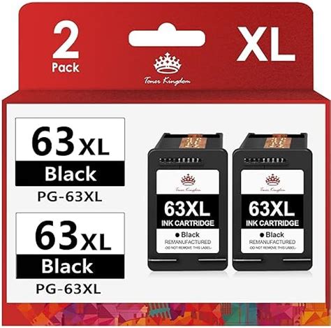 Relcolor Remanufactured Ink Cartridge Replacement For Hp 63xl 63 Xl Black 2 Pack