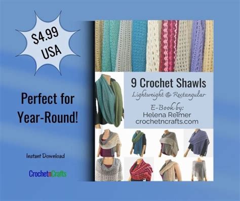 Easy Rectangular Crochet Shawl Open Stitch Crochetncrafts