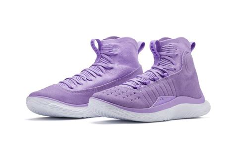 Under Armour Curry 4 Flotro Purple” Curry Lucky Shoes Mens Fashion