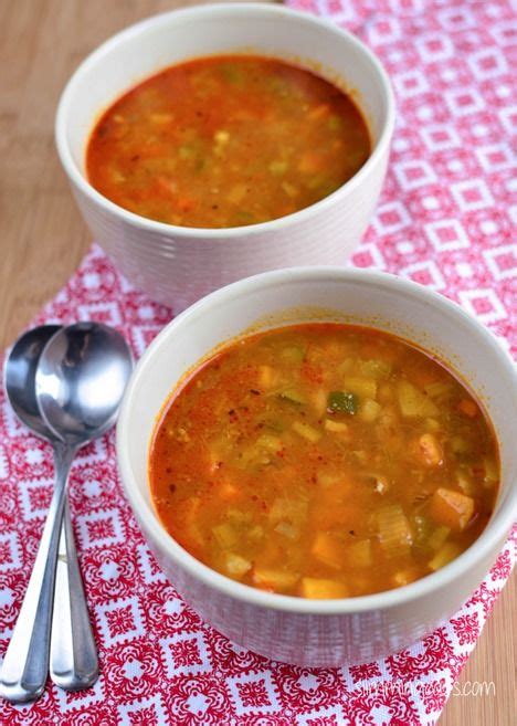 Spicy Chicken And Vegetable Soup Slimming Eats Slimming World