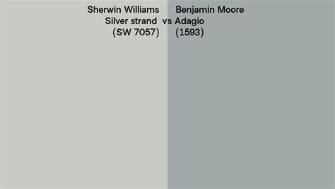 Sherwin Williams Silver Strand Sw 7057 Vs Benjamin Moore Adagio 1593