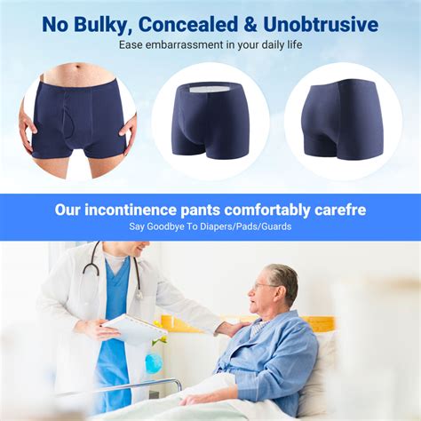 Carer Mens Incontinence Underwear Urinary Leakproof Cotton Underwear