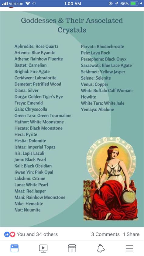 Godsandgoddess And Thier Crystal Meanings Pagan Gods Greek Gods And