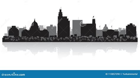 Jackson Mississippi City Skyline Silhouette Stock Vector - Illustration ...