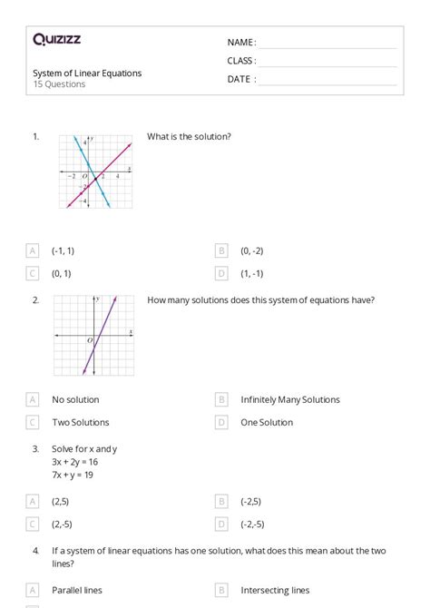 50 Linear Equations Worksheets For 7th Class On Quizizz Free And Printable