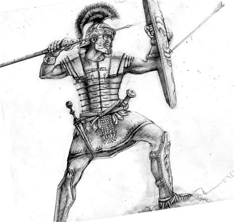 Roman Soldier Drawing at PaintingValley.com | Explore collection of ...