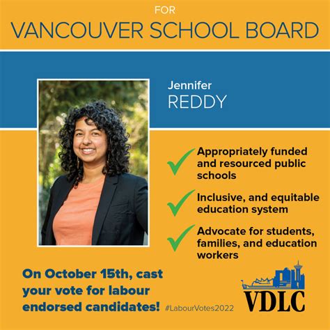 On October 15th, vote labour endorsed for Vancouver School Board ...