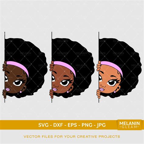 Scrapbooking Craft Supplies Tools Eps Png Black Girl Magic Afro Girl